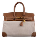 Hermes Birkin 35 Gold Epsom with Toile and Gold Hardware